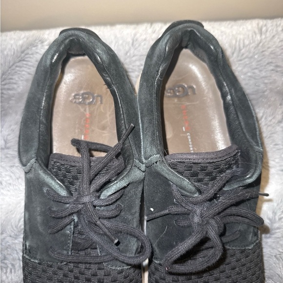 UGG Hepner Mens 11 Woven Black Oxford Leather Comfort Insole Boat Shoes Sneaker - Picture 3 of 6